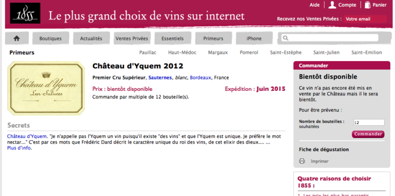 Yquem 2012 existe, je l’ai rencontré