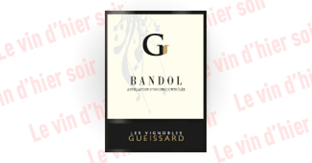 Vignoble Gueissard, bandol rouge, Cuvée G 2011