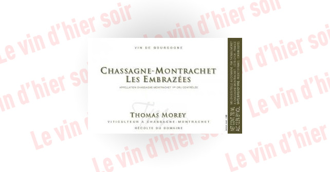 Chassagne-montrachet premier-cru, Les Embrazées 2013, Thomas Morey