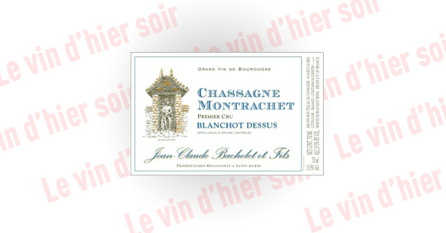 Jean-Claude Bachelet Chassagne-montrachet blanc, Blanchot-Dessus 2013