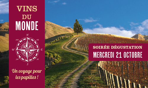 Vins du monde, on réserve