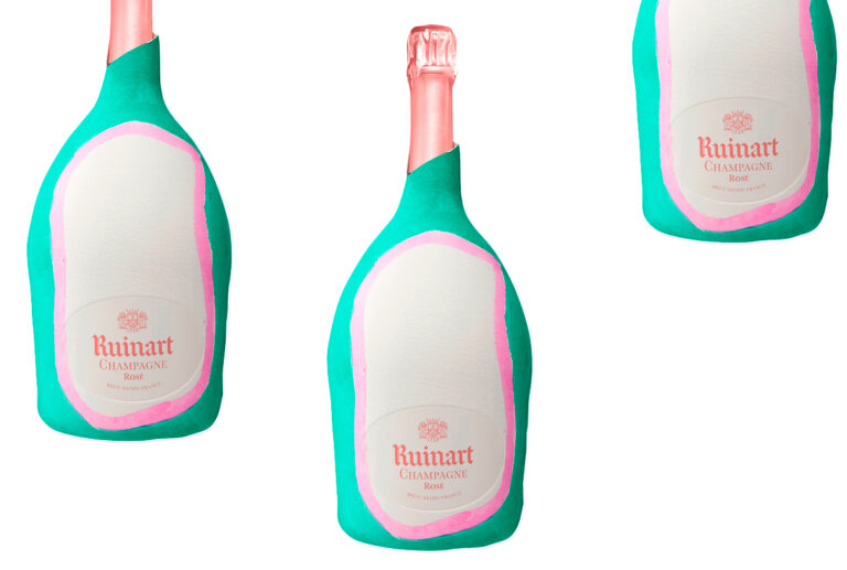 Un champagne rosé, artistique, contemporain