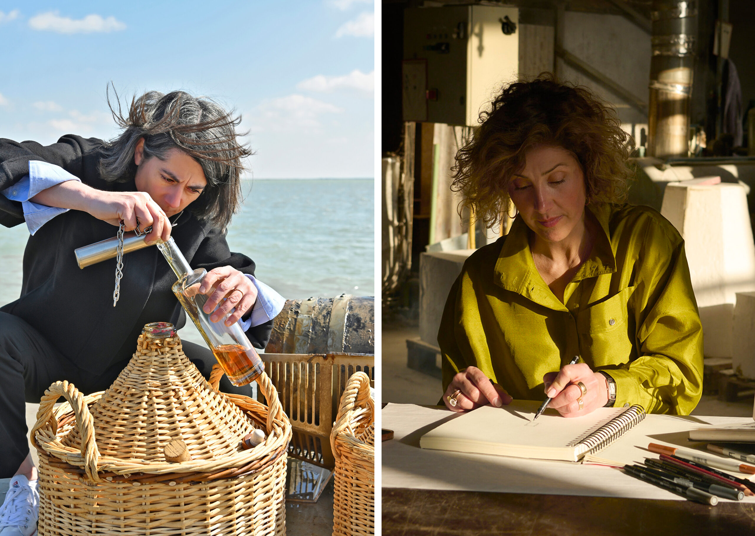 Julie Landreau, maître de chai de la maison Camus et Isabelle Collignon, directrice de création.